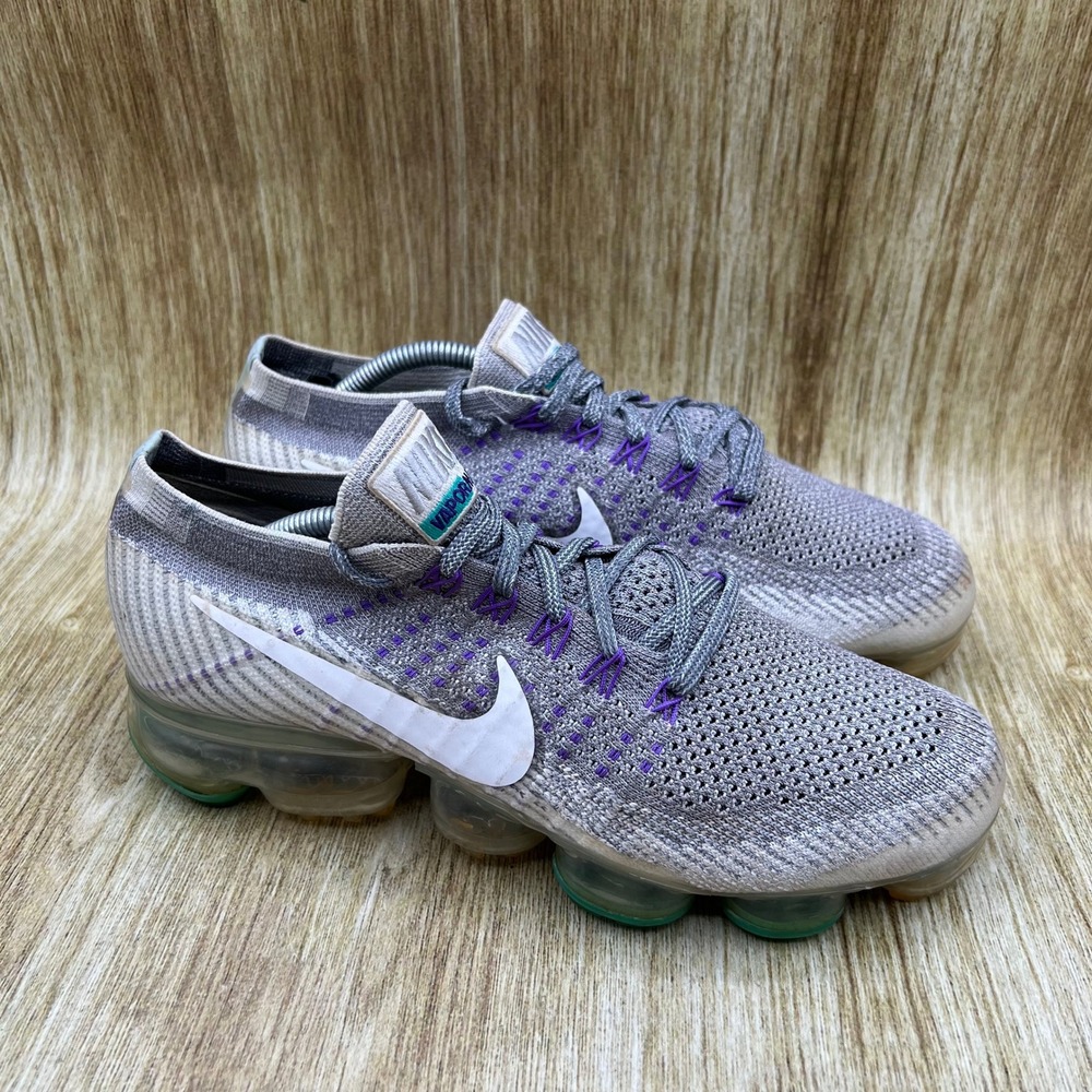 Nike Air VaporMax Flyknit Heritage Pack Women's Size 9 Grape Emerald 922914-002